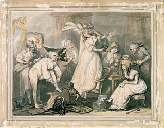 Ankleiden für einen Maskenball, 1790